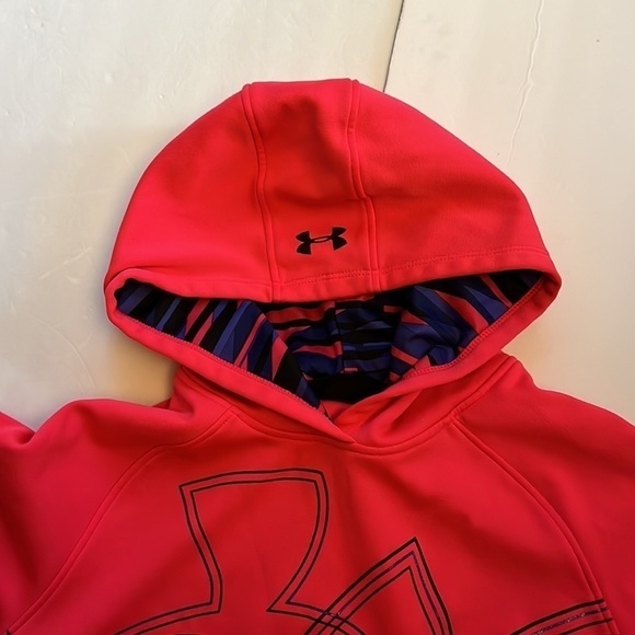 Under Armour Girl’s Pullover Coldgear Hoodie Kangaroo Pocket size Medium - Picture 4 of 7